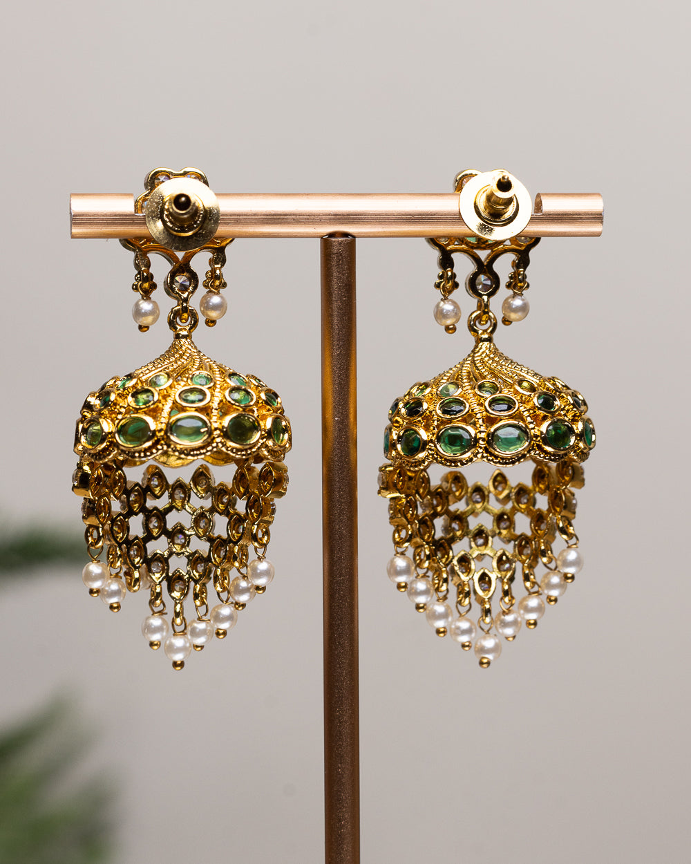 Pearl Storm Jhumkas  by Suwarnikaa jewels