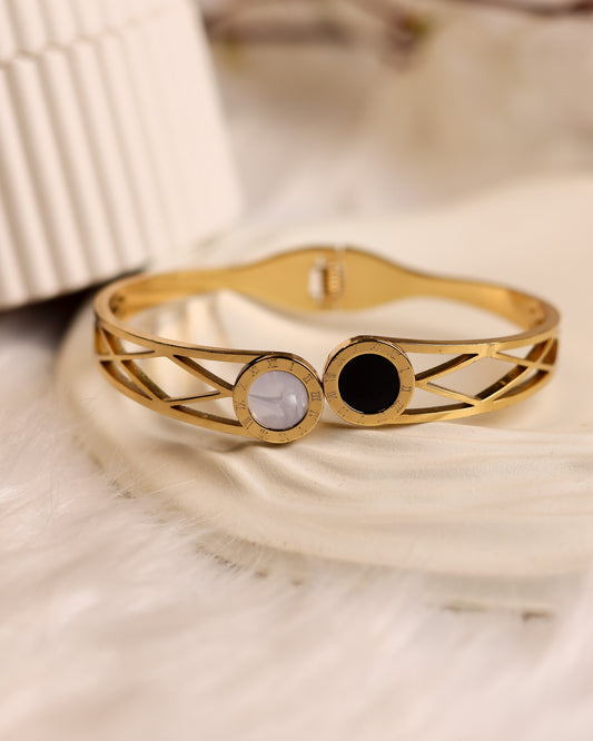Infinity Duet Gold Cuff| Free Size | Premium Quality (Anti Tarnish & Gold Polish)