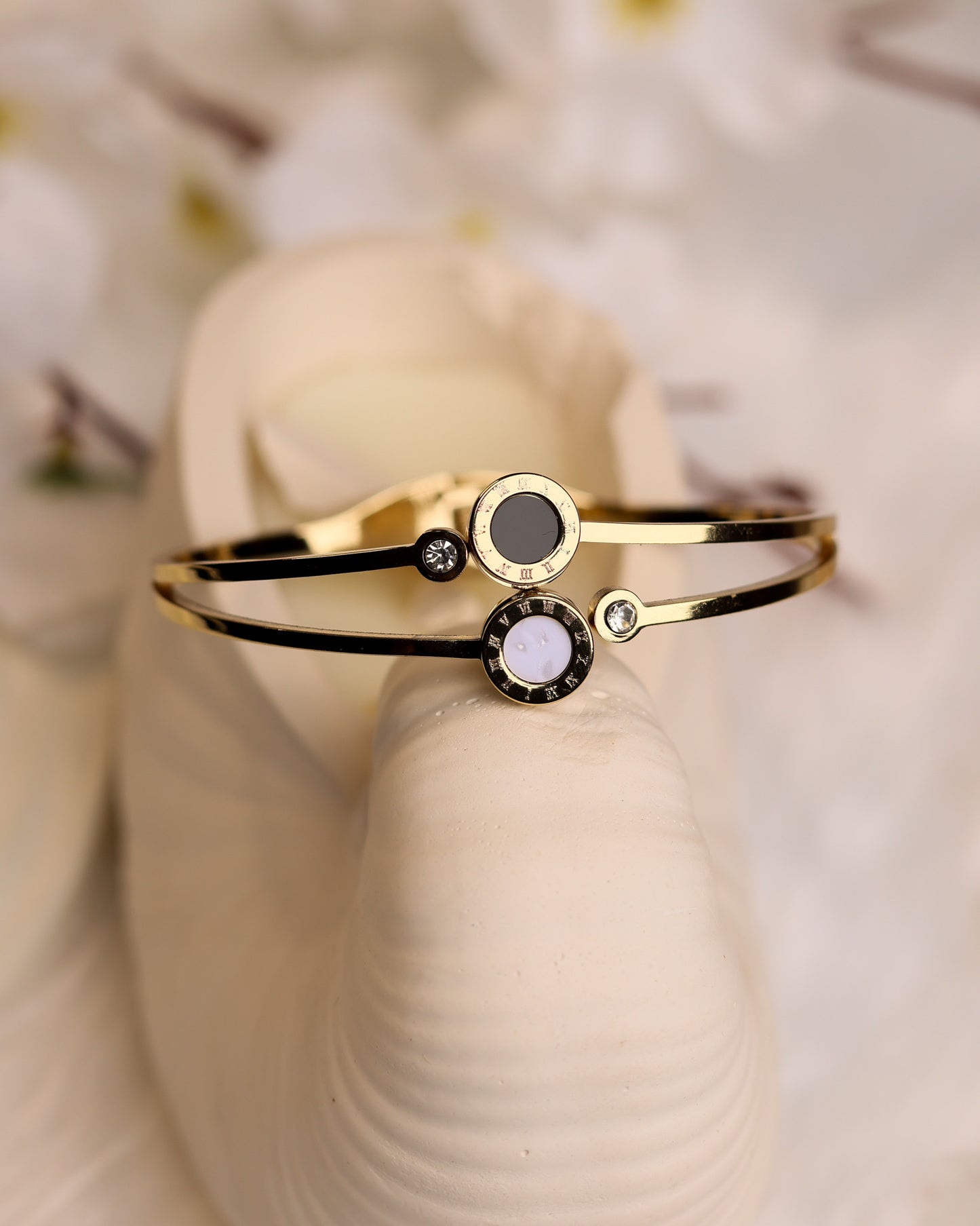 Eterna Dual Charm Bracelet – | Free Size | Premium Quality (Anti Tarnish & Gold Polish)
