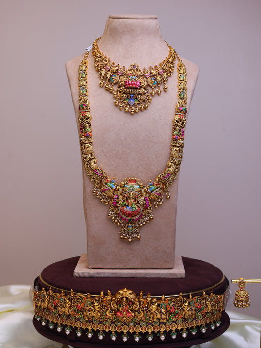 Sri Mahalakshmi Vaibhavam Bridal Set- (Premium Masterpiece Edition) – By Suwarnikaa Jewels