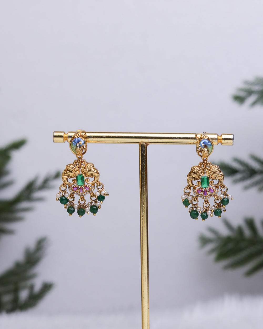 Mayura Emerald Necklace   – By Suwarnikaa Jewels