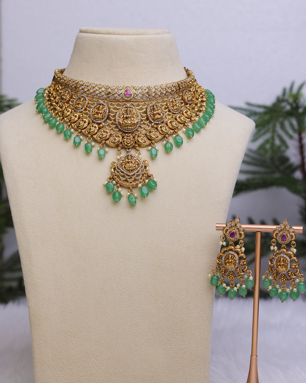 Lakshmi Soubhagya Choker- (Temple edition ) – By Suwarnikaa Jewels