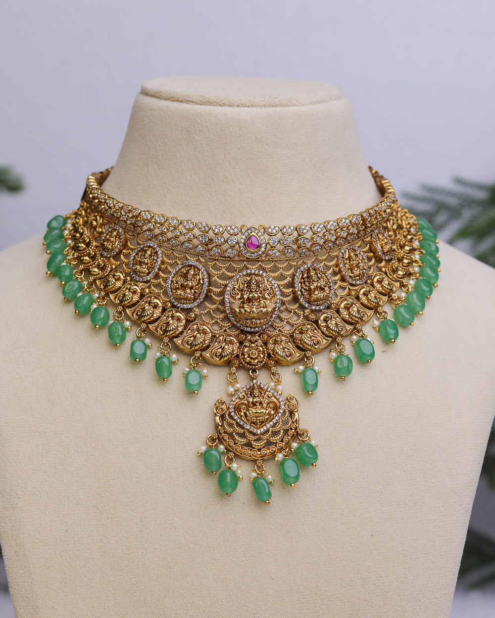Lakshmi Soubhagya Choker- (Temple edition ) – By Suwarnikaa Jewels