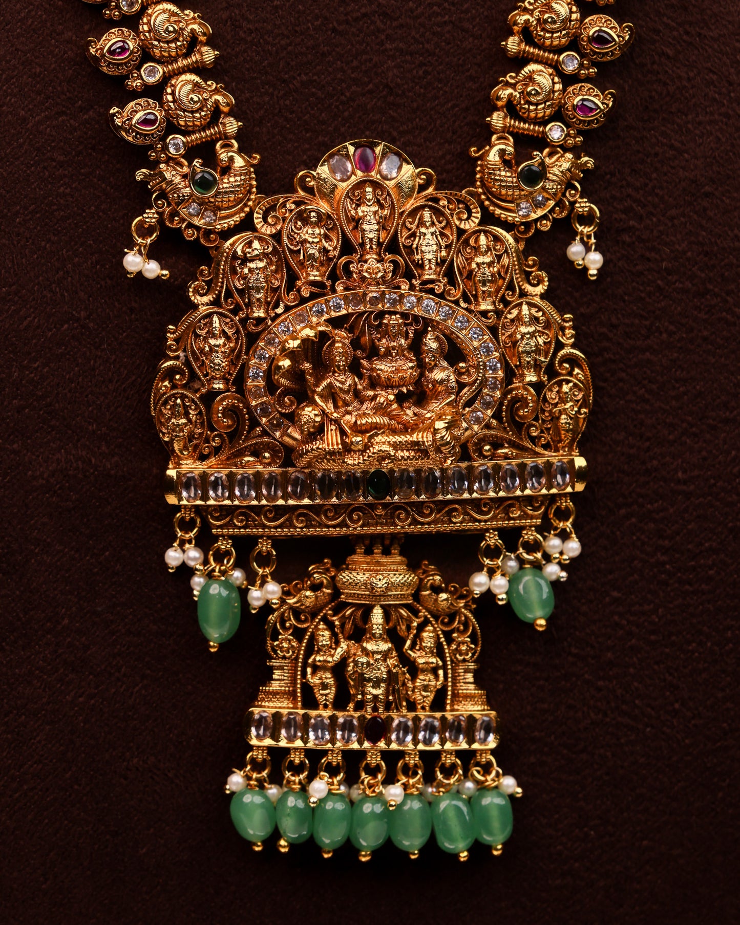 Sri Lakshmi Narayana Dashavatara Haaram- (Premium Masterpiece Edition) – By Suwarnikaa Jewels