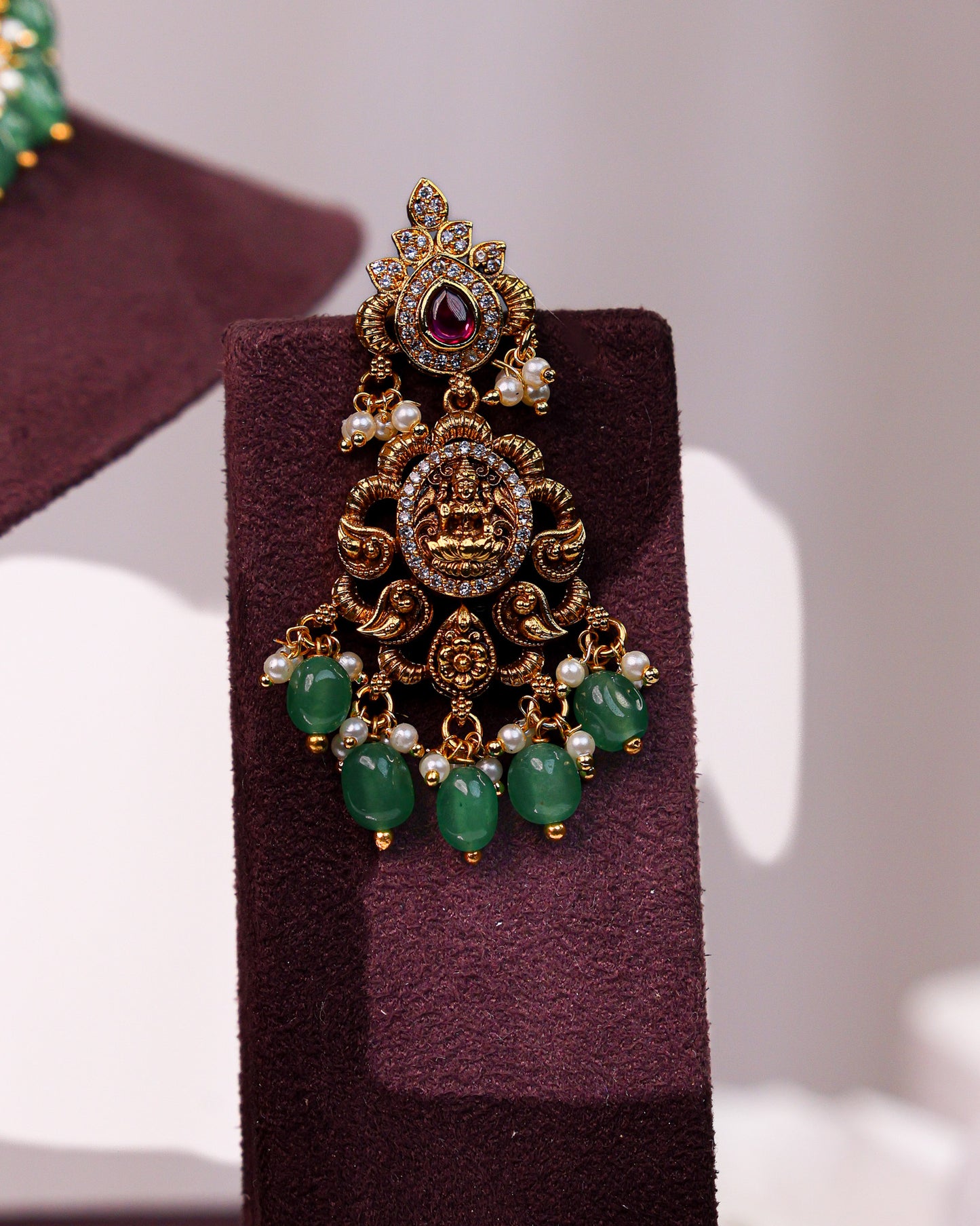 Ashta Lakshmi Choker with earrings  Premium Temple jewellery  by Suwarnikaa jewels