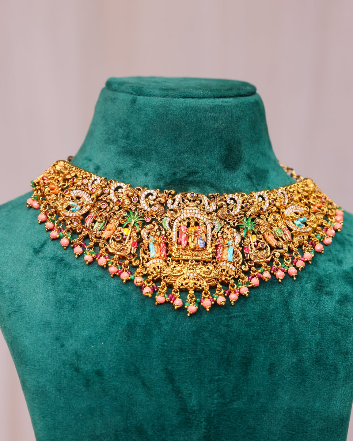 Sreedevi Kalyanam Meenakari choker Set- (Premium Masterpiece Edition) – By Suwarnikaa Jewels