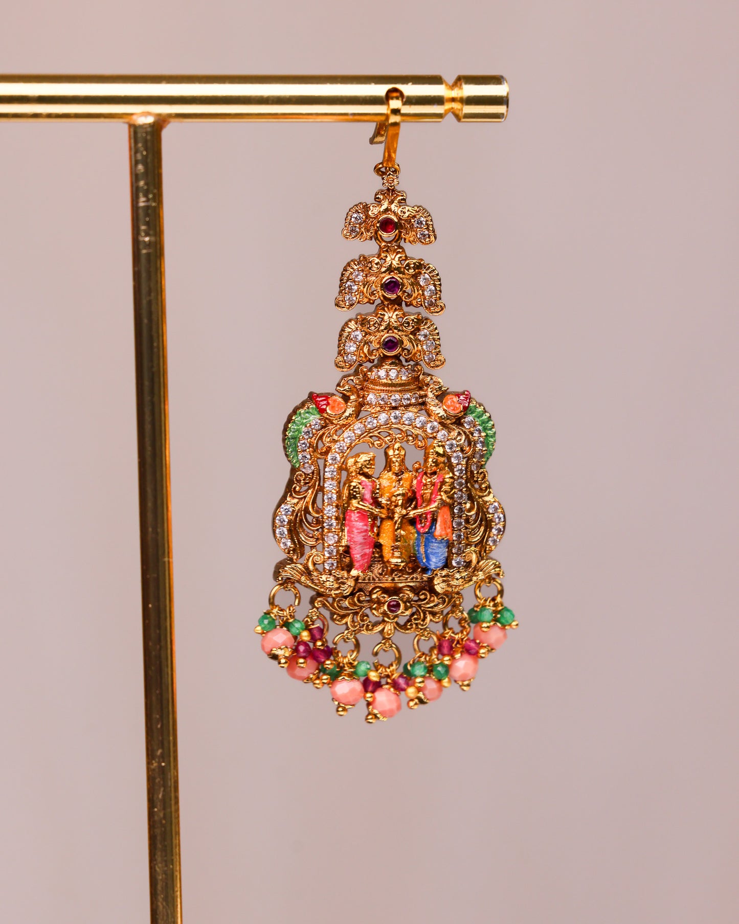Sreedevi Kalyanam Meenakari tikka Set- (Premium Masterpiece Edition) – By Suwarnikaa Jewels