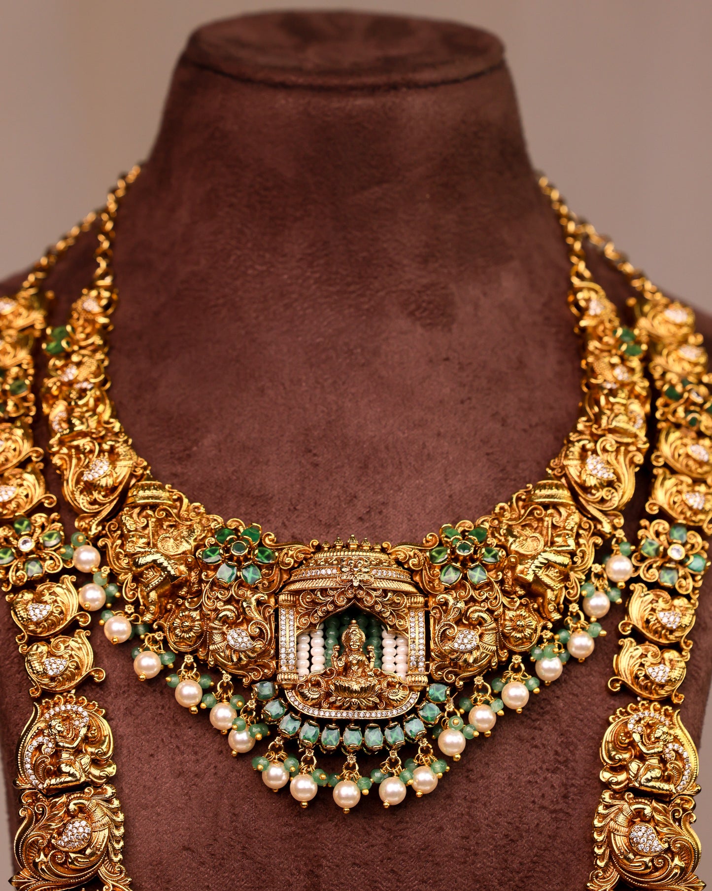 Sri Mahalakshmi Rajarajeshwari Vaibhava Bridal Set - (Premium Masterpiece Edition) – By Suwarnikaa Jewels