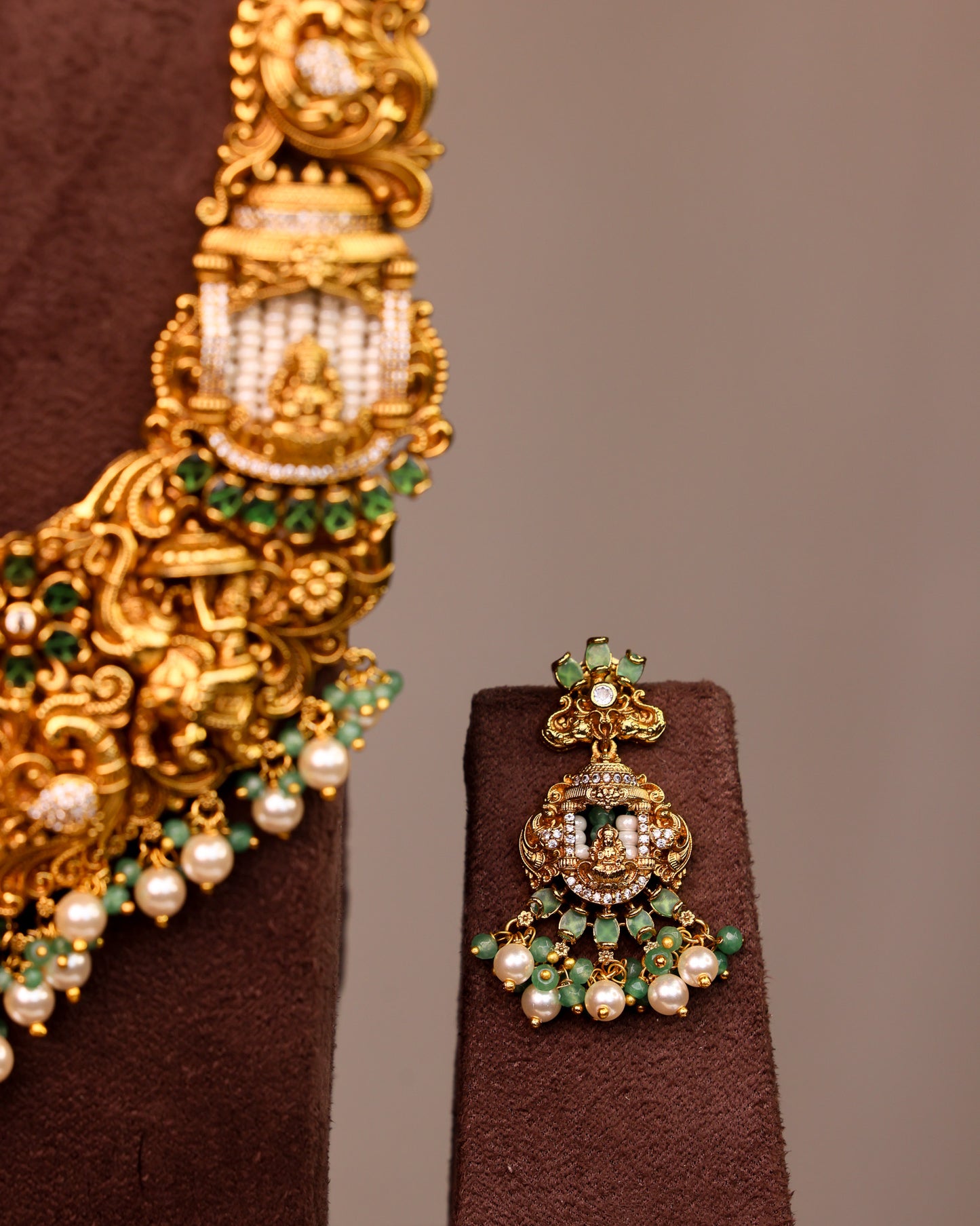 Sri Mahalakshmi Rajarajeshwari Vaibhava Bridal Set - (Premium Masterpiece Edition) – By Suwarnikaa Jewels