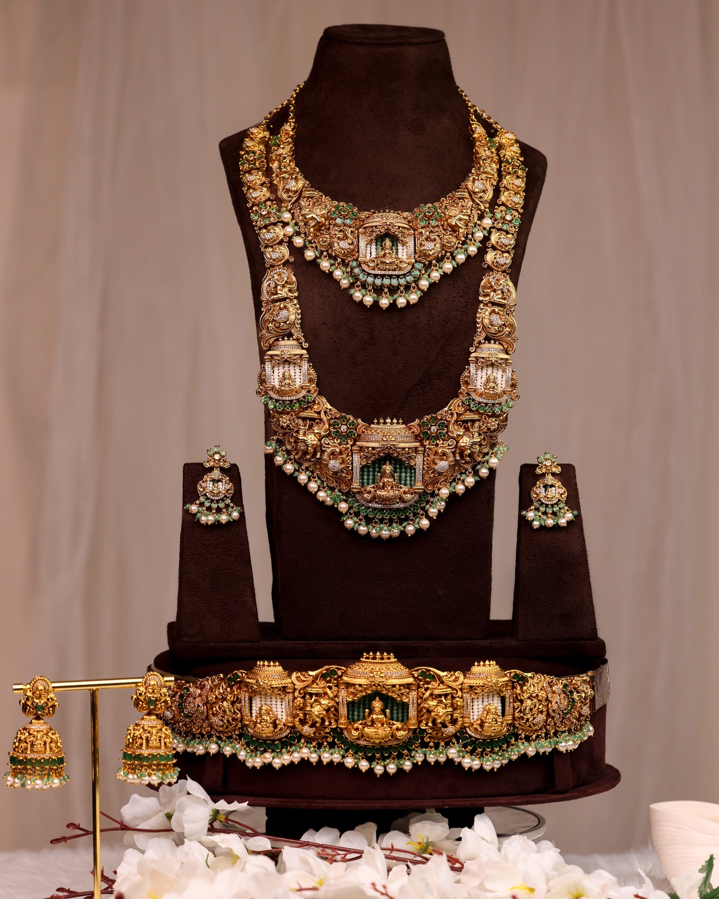 Sri Mahalakshmi Rajarajeshwari Vaibhava Bridal Set - (Premium Masterpiece Edition) – By Suwarnikaa Jewels