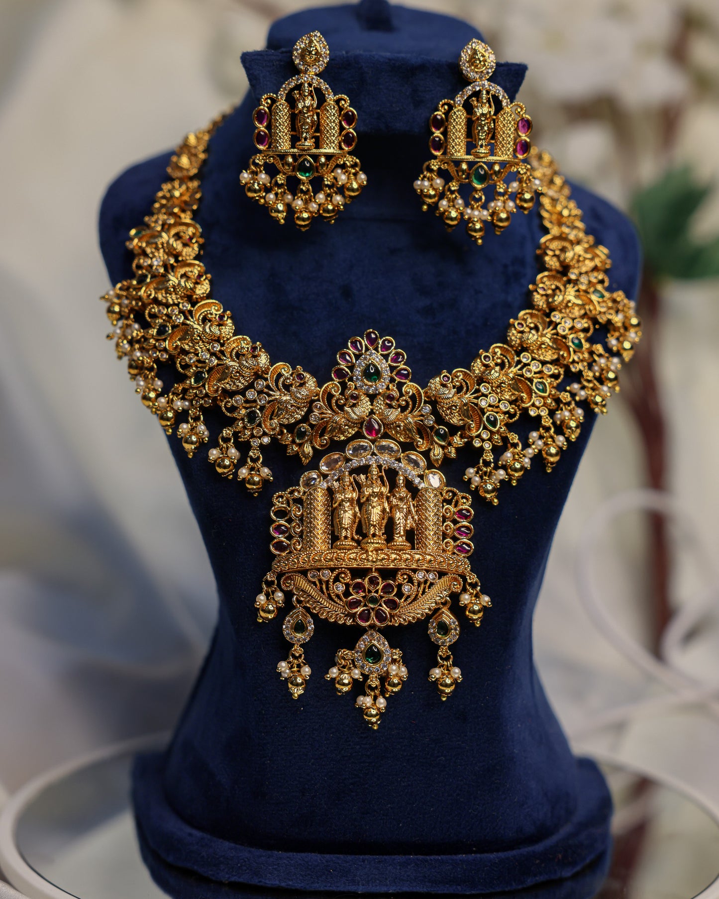 Kalyana Rama Haaram Premium Temple Jewellery By Suwarnikaa Jewels