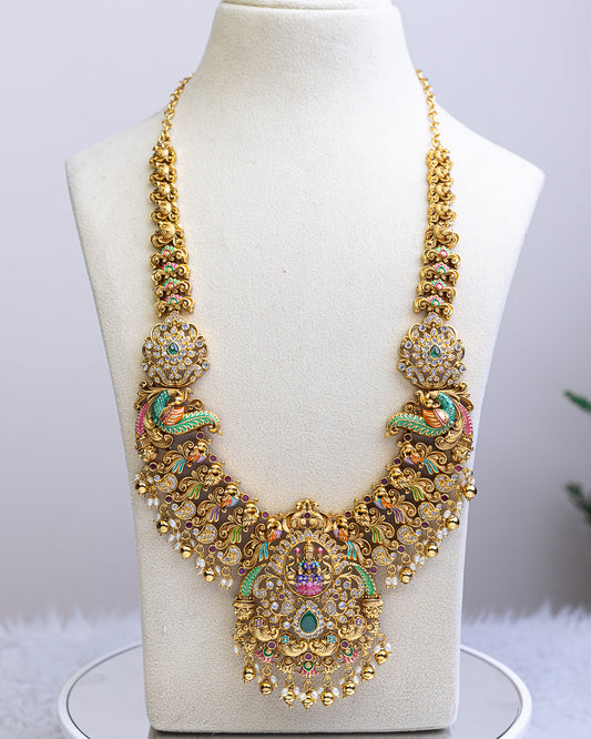 Padmashree Lakshmi Haram Meenakari Haram Limited Edition  - – By Suwarnikaa Jewels