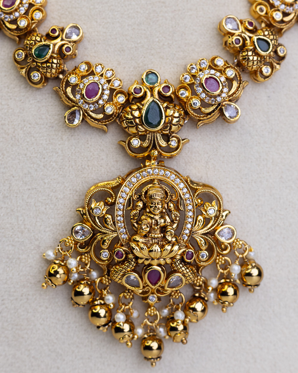 Kanaka Mahalakshmi Necklace set -  – By Suwarnikaa Jewels
