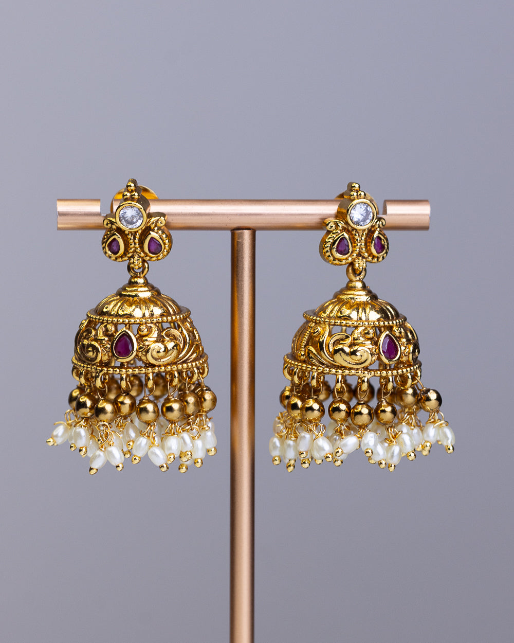 Ratnamanjari Antique Necklace Set-  – By Suwarnikaa Jewels