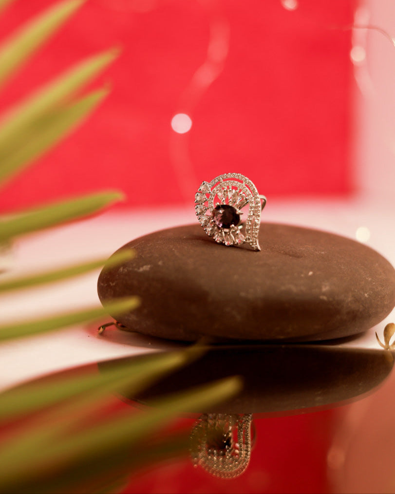 Single Stone American Diamond Ring