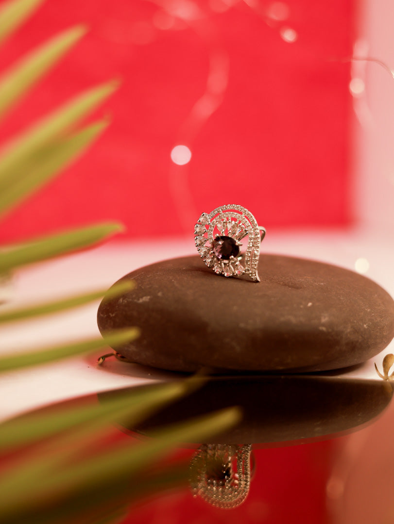 Single Stone American Diamond Ring