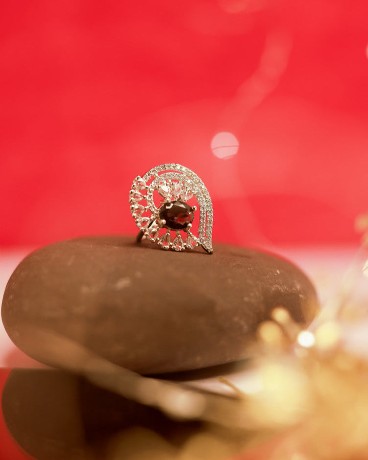 Single Stone American Diamond Ring