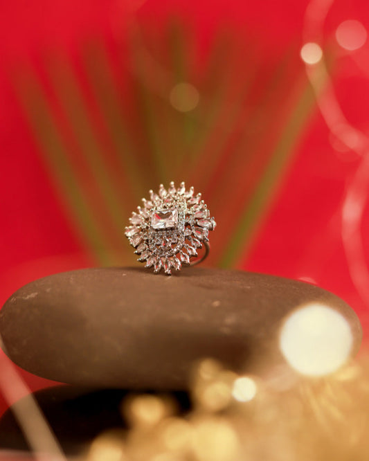 White American Diamond Ring