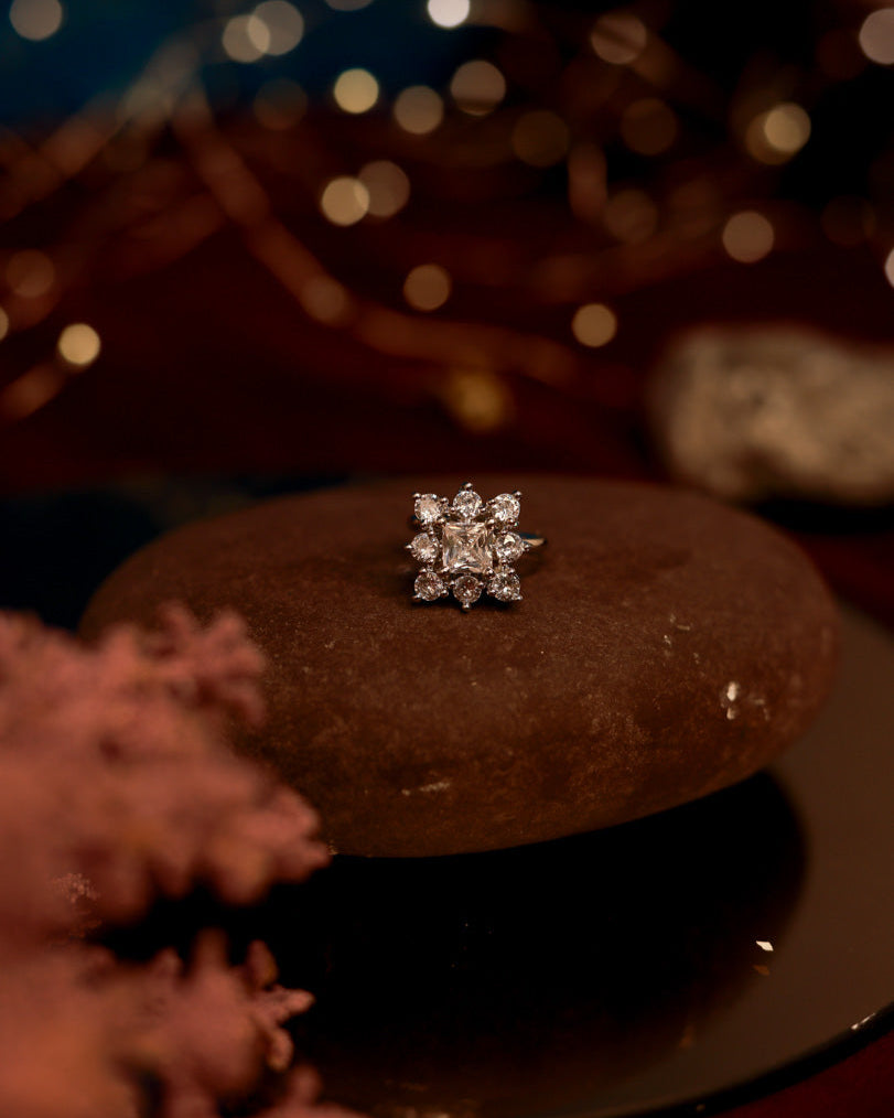 White stone American Diamond Ring