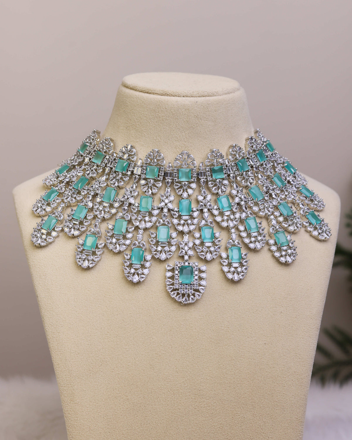 Aurelia Aqua Choker by suwarnikaa jewels