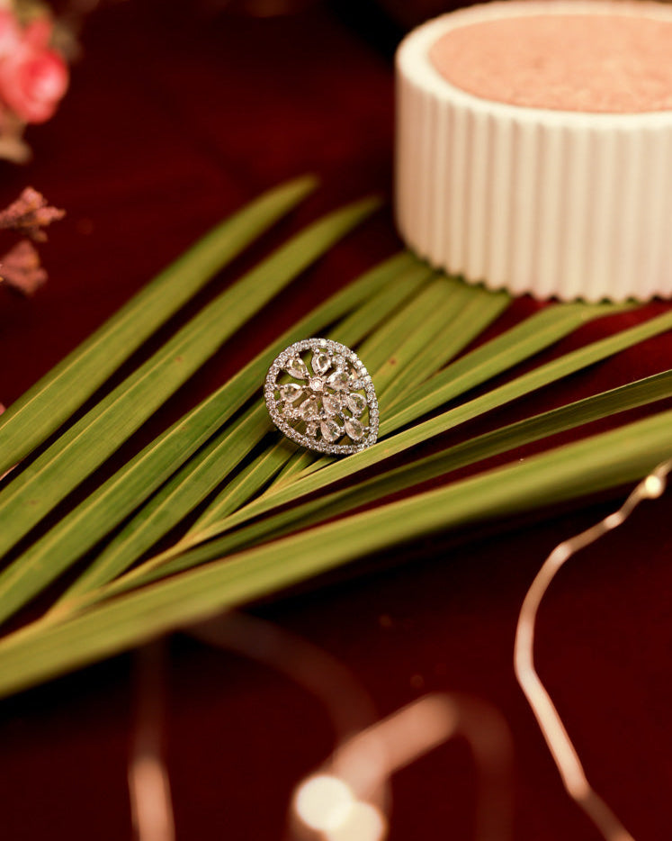 White stone American Diamond Ring