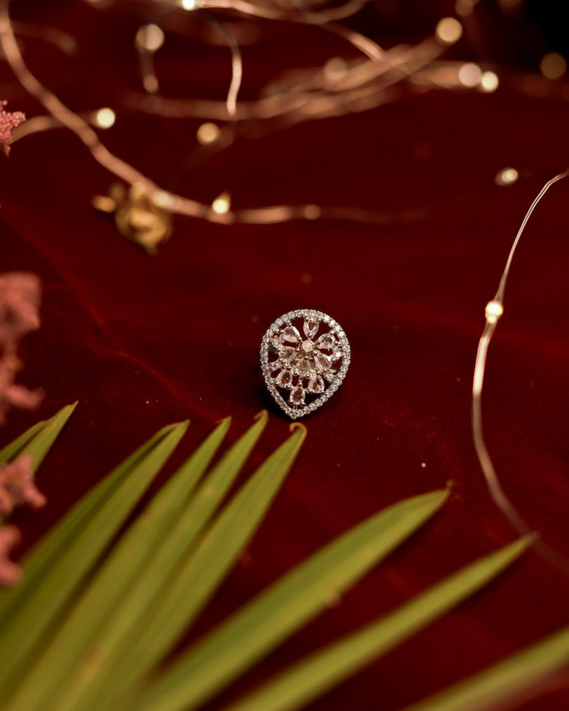 White stone American Diamond Ring