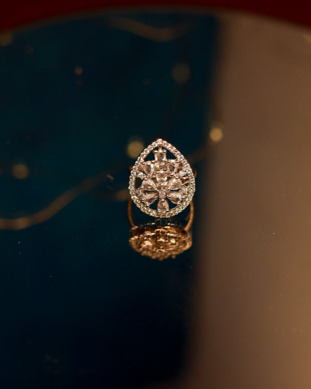 White stone American Diamond Ring