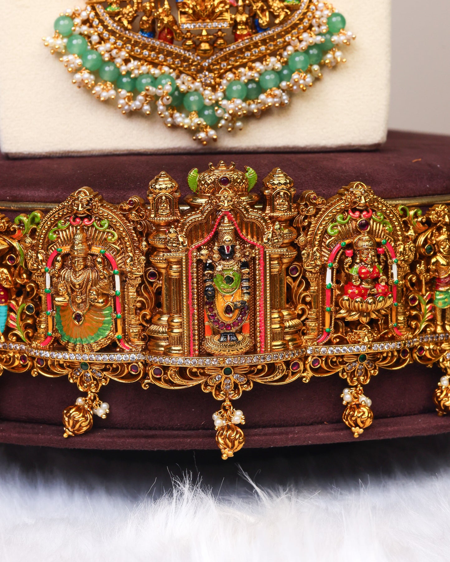 Srinivasa Kalyanam Meenakari Bridal Long Haaram Set- (Premium Masterpiece Edition) – By Suwarnikaa Jewels