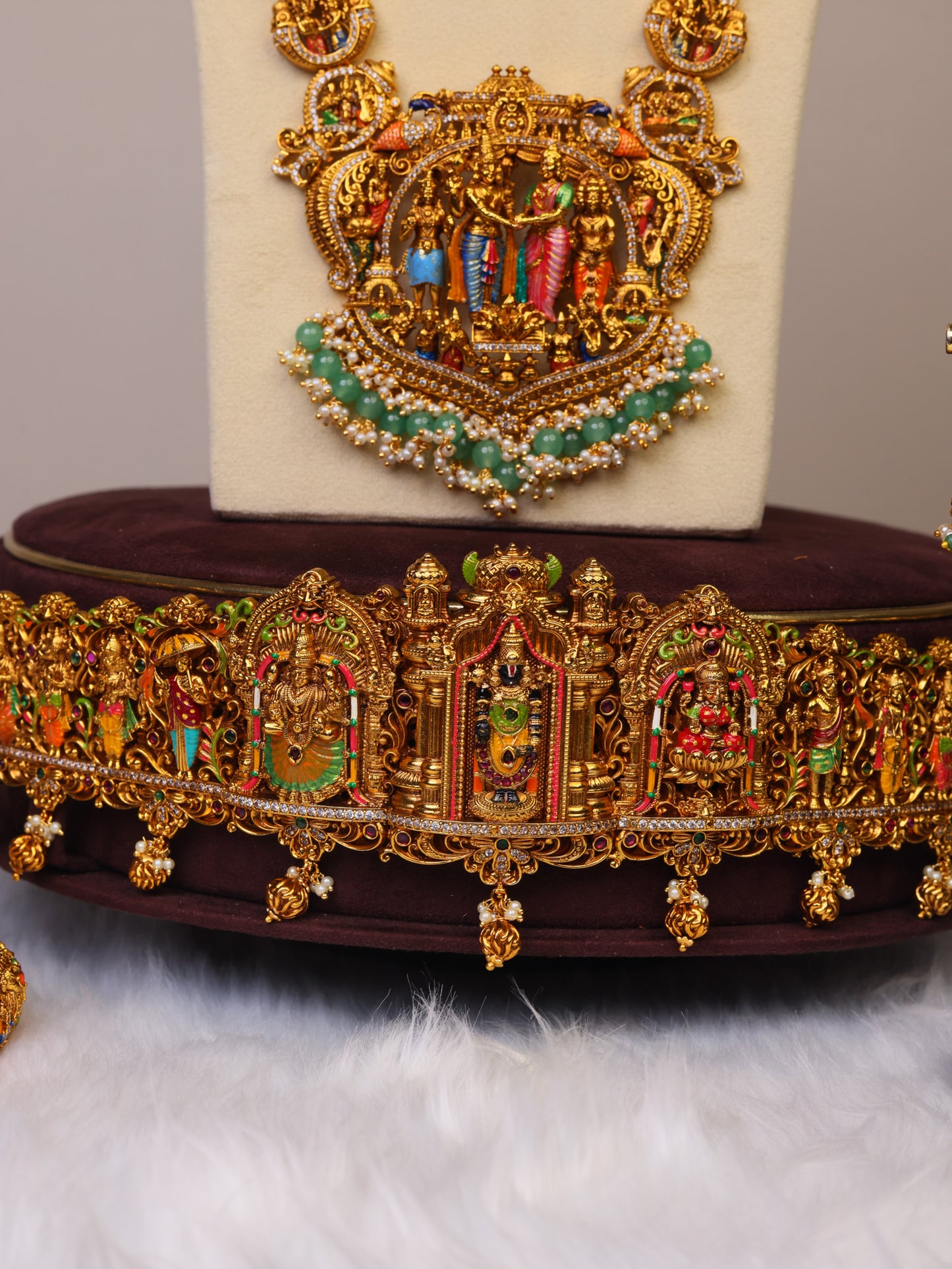 Srinivasa Kalyanam Meenakari Bridal Long Haaram Set- (Premium Masterpiece Edition) – By Suwarnikaa Jewels