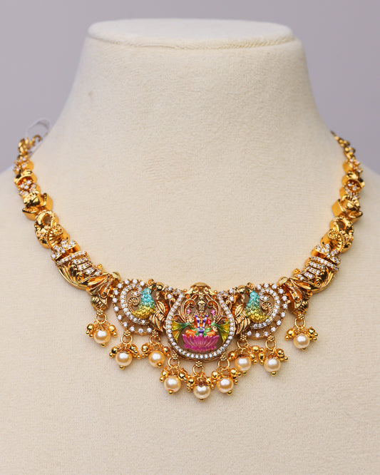 Padmasri Mayura Lakshmi Choker Set - (Premium Masterpiece Edition) – By Suwarnikaa Jewels