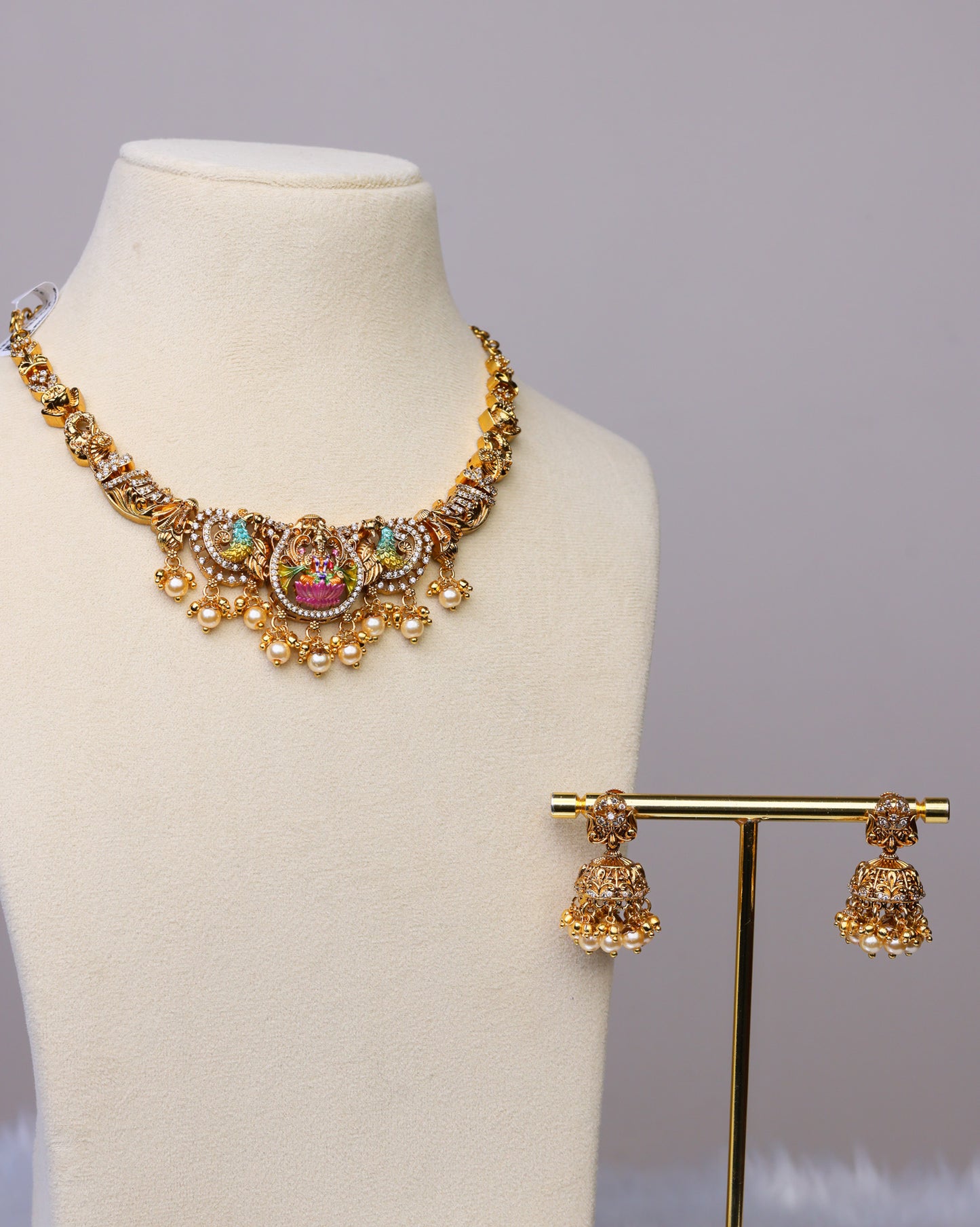 Padmasri Mayura Lakshmi Choker Set - (Premium Masterpiece Edition) – By Suwarnikaa Jewels