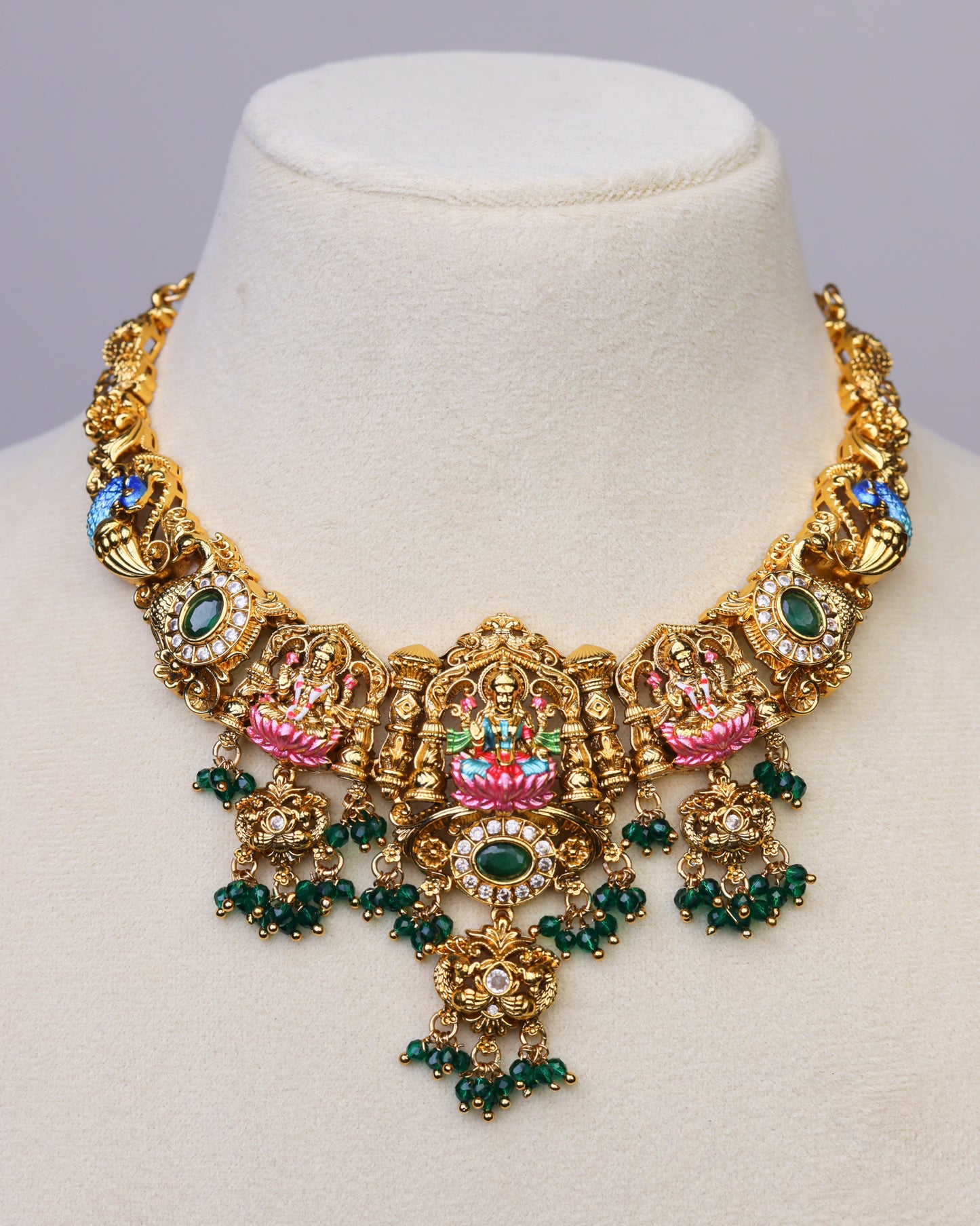 Trivarna Vaibhavi Lakshmi Set- (Premium Masterpiece Edition) – By Suwarnikaa Jewels