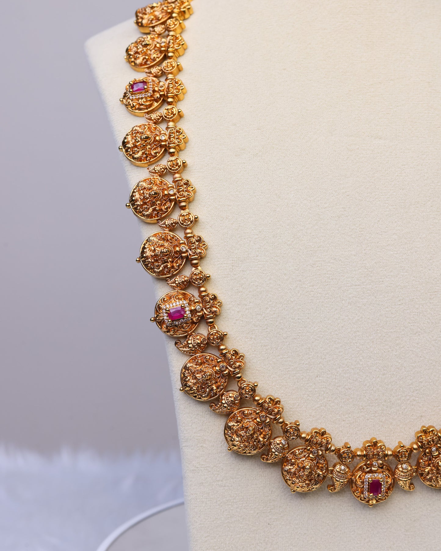 Lakshmi Swarnamayee Heritage Haaram - (Premium Masterpiece Edition) – By Suwarnikaa Jewels
