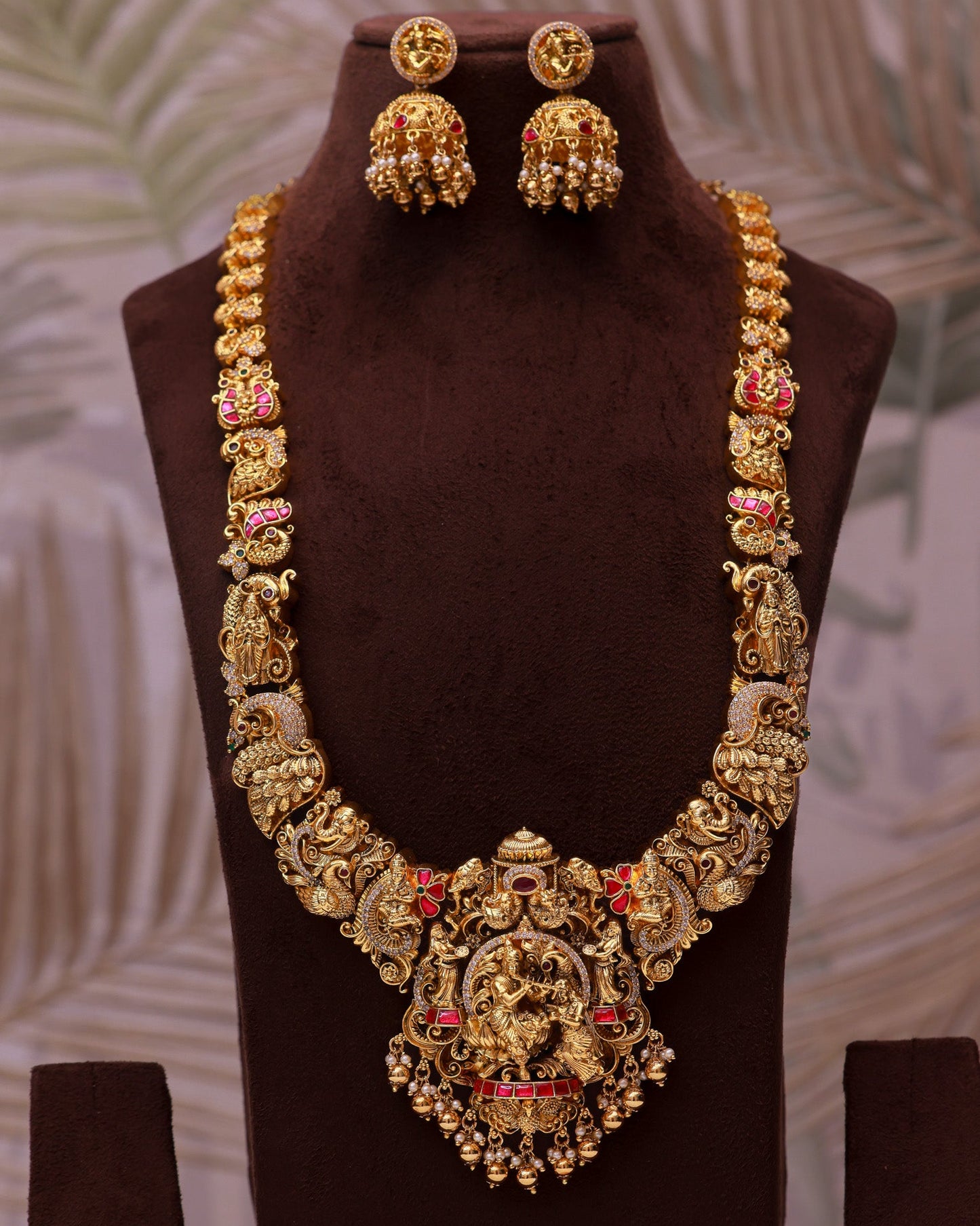 Sri Nandalala Alankara Haram – Premium South Indian Temple jewellery By Suwarnikaa Jewels