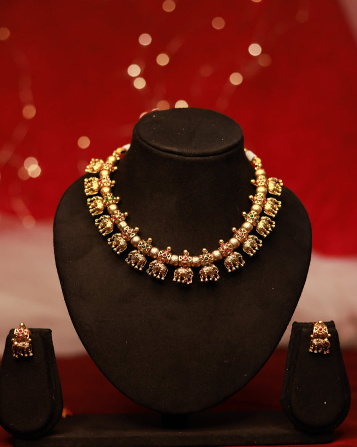 Suwarnikaa's Madurai Elephant Temple Jewelry