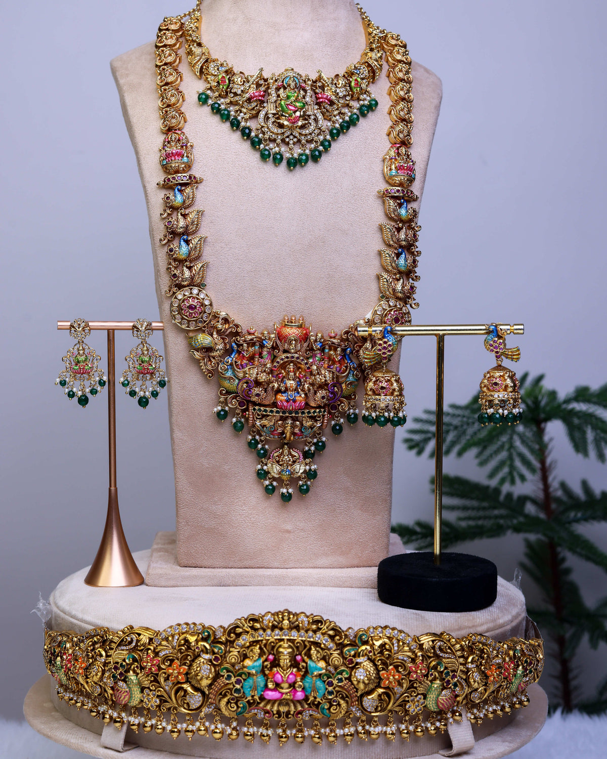 Sri Mahalakshmi Kanaka Alankara full Bridal Set – By Suwarnikaa Jewels