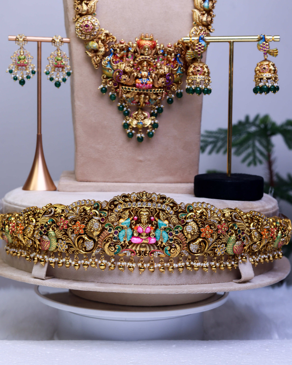 Sri Mahalakshmi Kanaka Alankara full Bridal Set – By Suwarnikaa Jewels