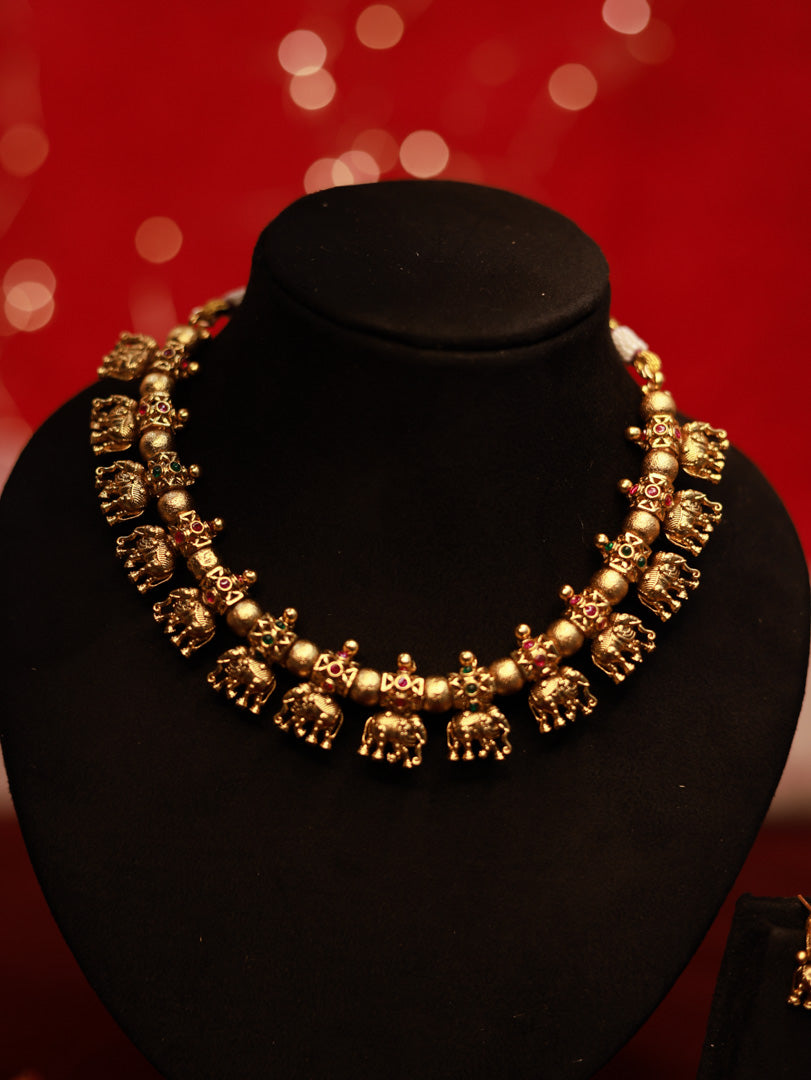 Suwarnikaa's Madurai Elephant Temple Jewelry