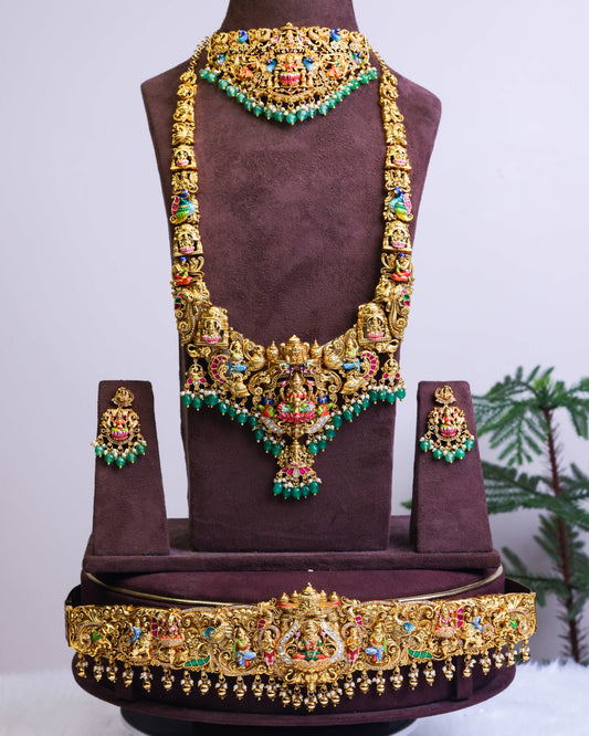 Sri Mahalakshmi Swarna Divya Alankara Bridal Set – By Suwarnikaa Jewels