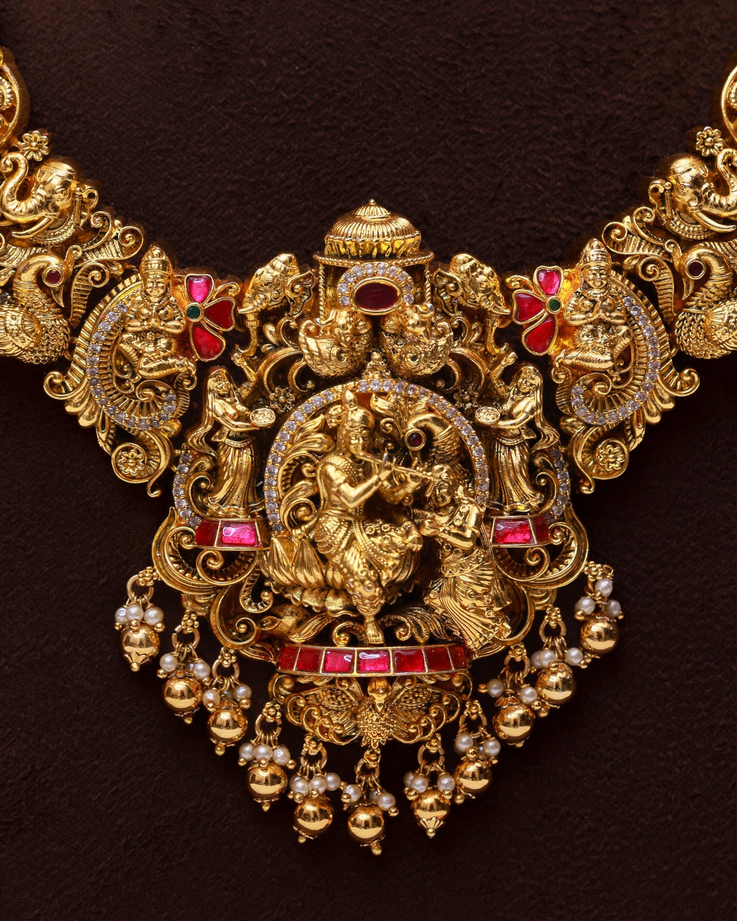 Rama Krishna Mahotsava Bridal Combo – Premium South Indian Temple Jewellery Set By Suwarnikaa Jewels