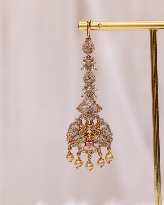 Kritika Pearl Maang Tikka by Suwarnikaa jewels