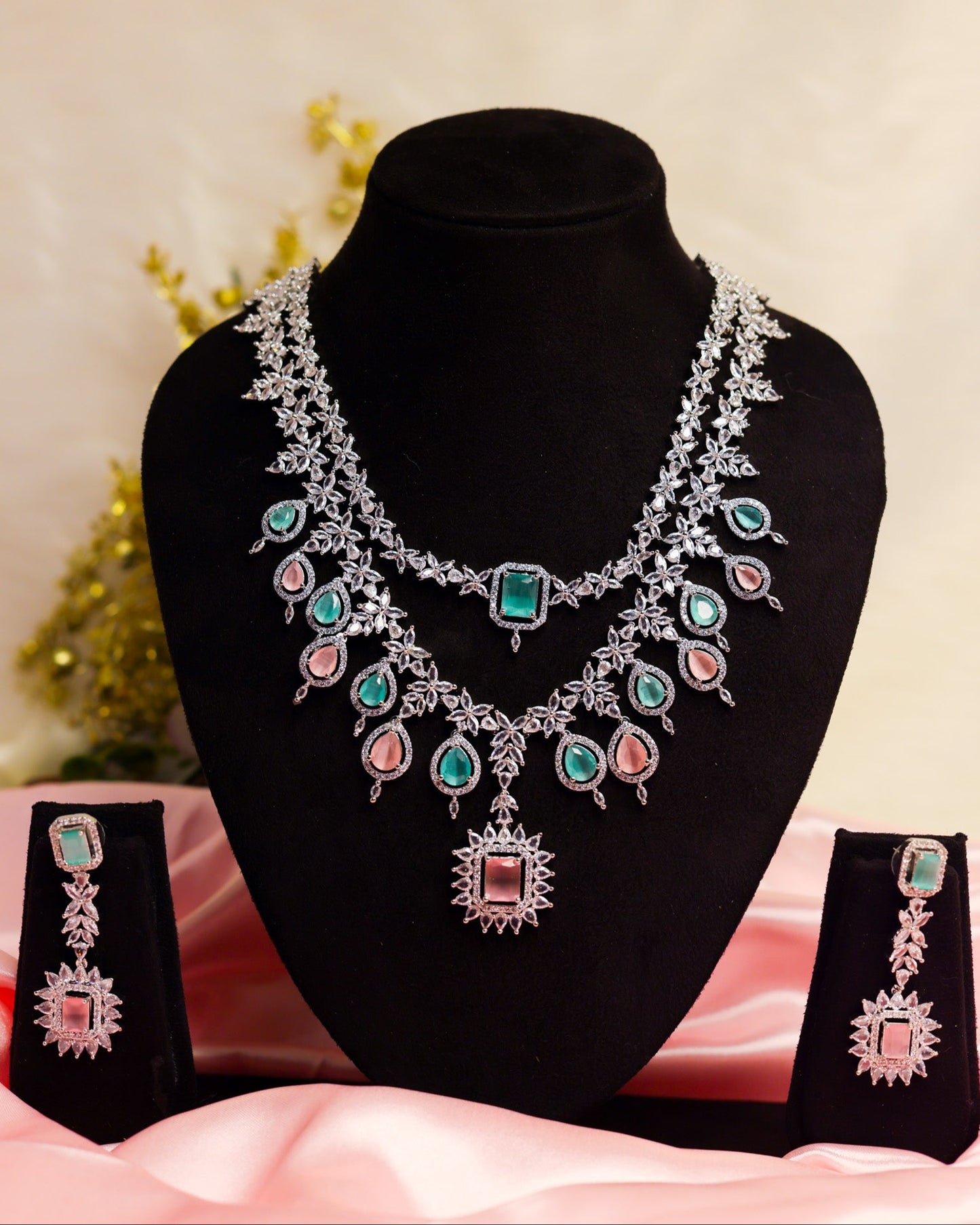 Suwarnikaa’s Valentina American Diamond set