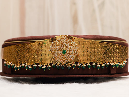 Emerald Royale Heritage Vaddanam _ Premium Quality Hip Belt by Suwarnikaa jewels