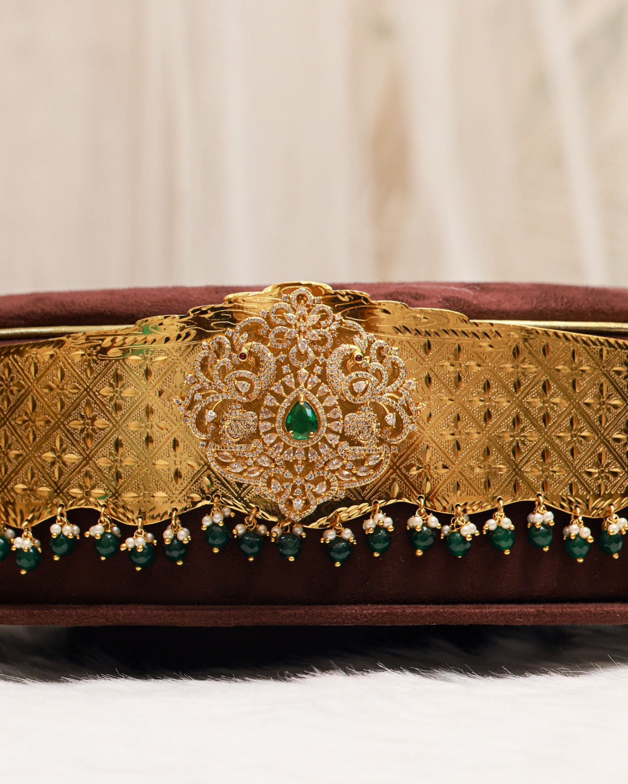 Emerald Royale Heritage Vaddanam _ Premium Quality Hip Belt by Suwarnikaa jewels