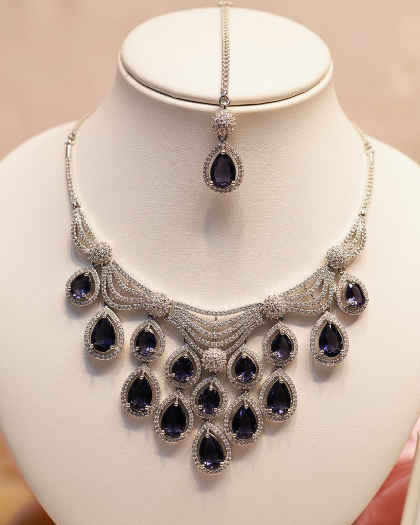 Charulatha Lustre by Suwarnikaa Jewels American Diamond Set