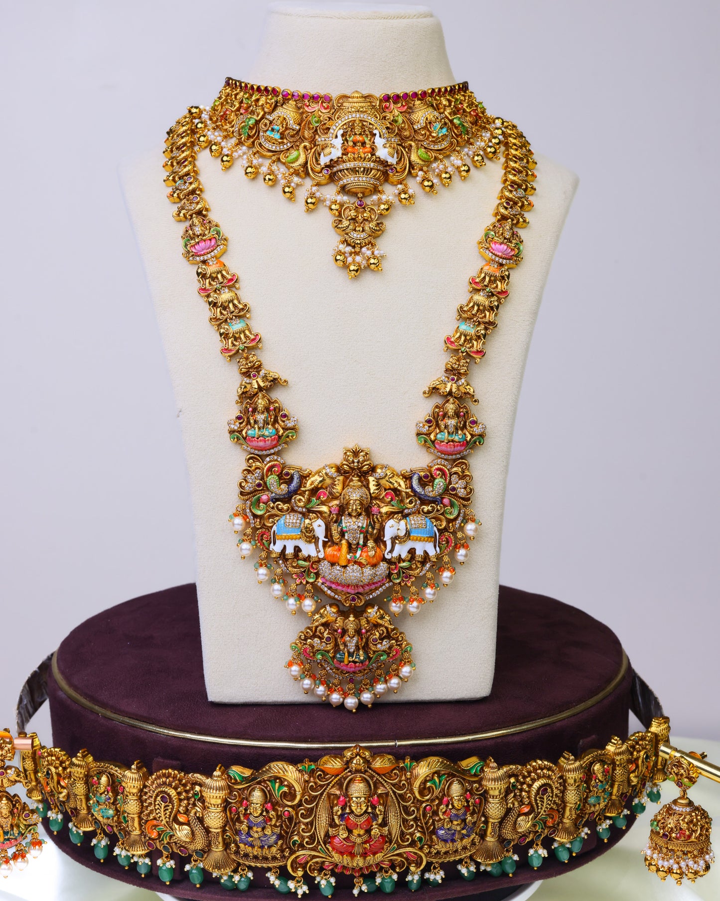Sri Mahalakshmi Vaibhava Bridal Set- (Premium Masterpiece Edition) – By Suwarnikaa Jewels