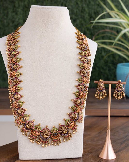 Meenakari Mandara Haaram version 2- (Premium Masterpiece Edition) – By Suwarnikaa Jewels