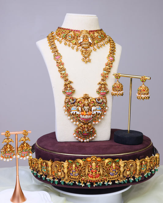 Sri Mahalakshmi Vaibhava Bridal Set- (Premium Masterpiece Edition) – By Suwarnikaa Jewels
