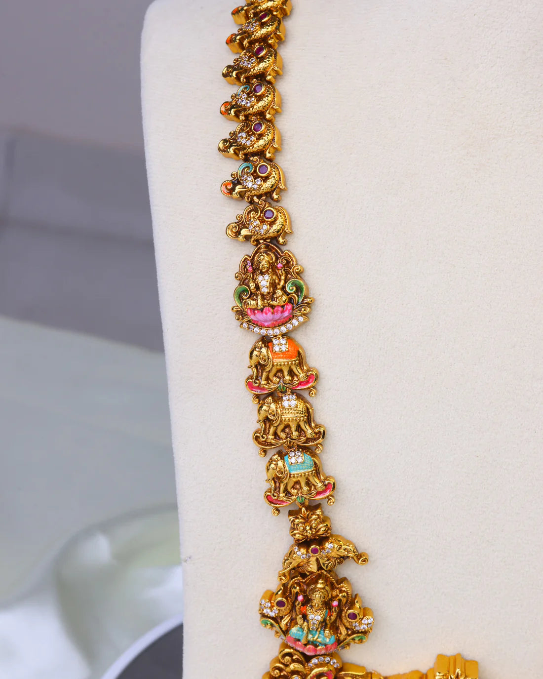 Sri Mahalakshmi Vaibhava Long Haaram Set- (Premium Masterpiece Edition) – By Suwarnikaa Jewels