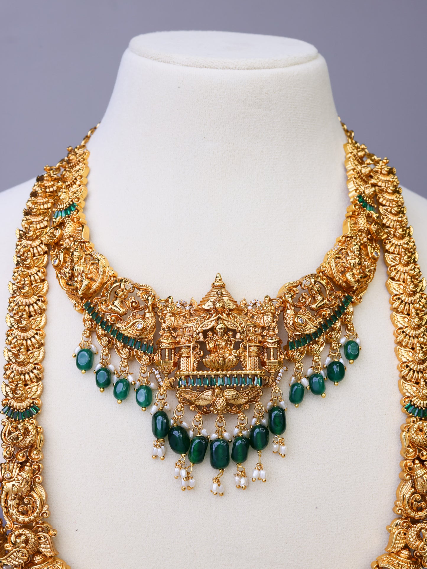 Sri Mahalakshmi Divya Mandapam Vaibhava Bridal Set - (Premium Masterpiece Edition) – By Suwarnikaa Jewels